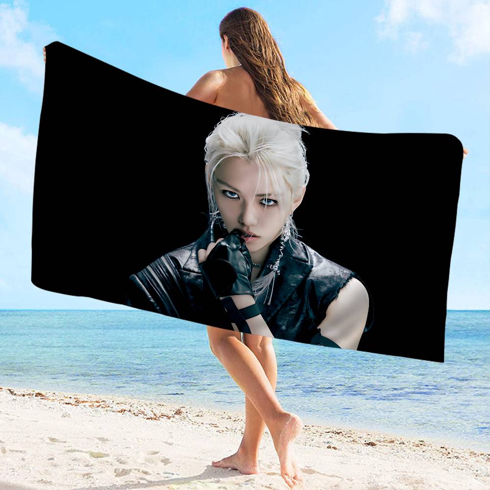 F-FelixS singer Microfiber Printed Beach Towel Mountain Climbing Yoga Beach Swimming Running Absorbent Soft Towel