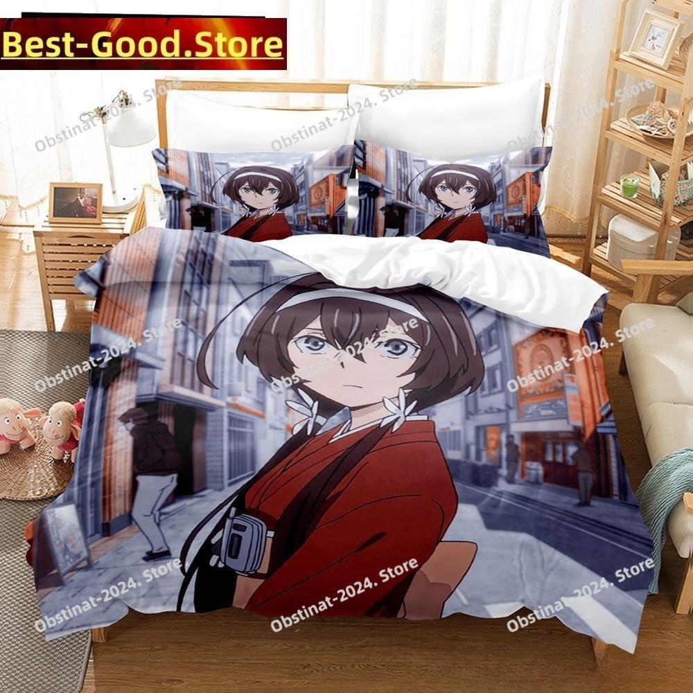 3D Print Anime Kawaii Girl Kyouka Bedding Set Printed Bed Set Duvet Cover Sheet Pillowcase Soft Quilt Cover Full Queen King Size