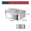 304 Stainless Steel Square Lunch Box with Lid