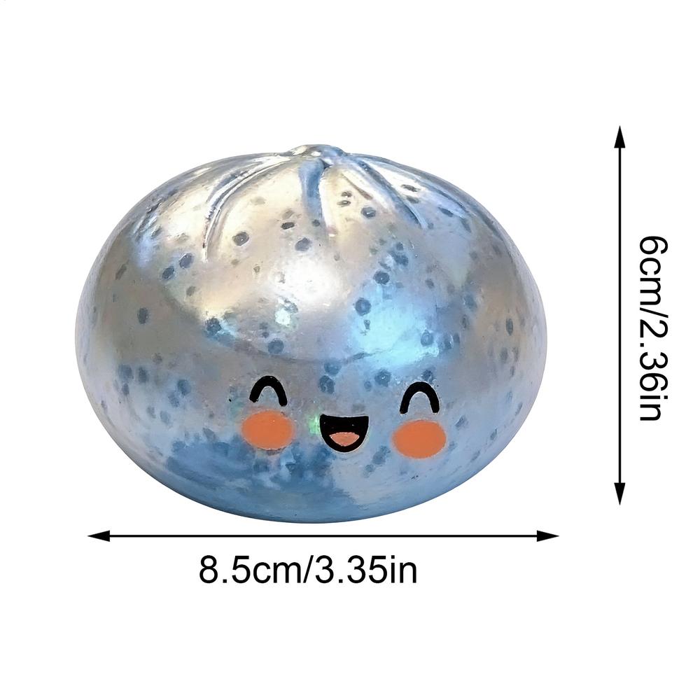 Squeeze Fidget Toys Giant Funny Relaxing Relief Steamed Bun Adults Squeeze Relief Toys for Children Teens Adults Students Home серебряный