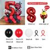 62pcs LadyBug Foil Balloons Garland Arch Kit Red Number Foil Ballon 1-9 Black Dot Happy Birthday Banner Party Decors Air Globos