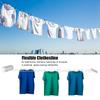 White Retractable Clothesline Punch Installation Laundry Drying Line  Balcony Bathroom Laundry Room