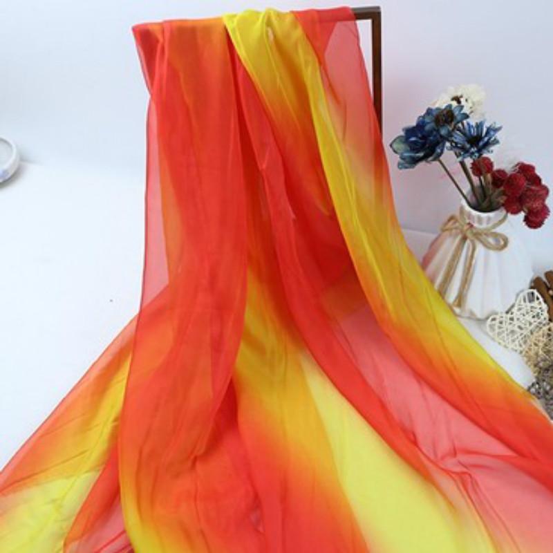 Tessuto chiffon sfumato ombre 1M, tessuto in organza tulle sottile 30D per costume cosplay fai da te, abito Hanfu in stile antico
