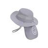 Summer children's hat outdoor outing visor solid color breathable sunscreen hat large brim shawl neck bucket hat