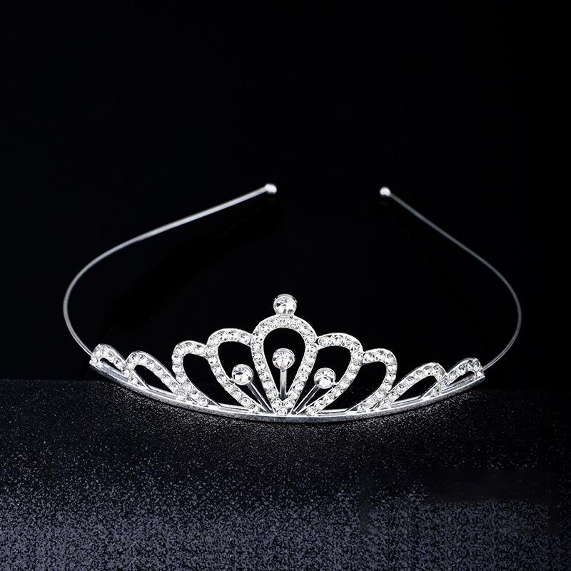 1PC Crystal Exquisite Rhinestone Children Girls Jewelry Gifts Hair Accessories Wedding Tiaras Queen Princess Crown Women Headband