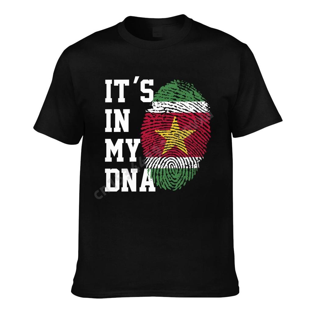 Suriname Flag Surinames Country Map ITS IN MY DNA Men Women Tshirt Boys Tees T Shirt Hip Hop Tshirts XS5XL 100 Cotton