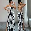 Summer New Hot-selling Women's Clothing European and American Style Fashion Printing Sexy Suspender Dress