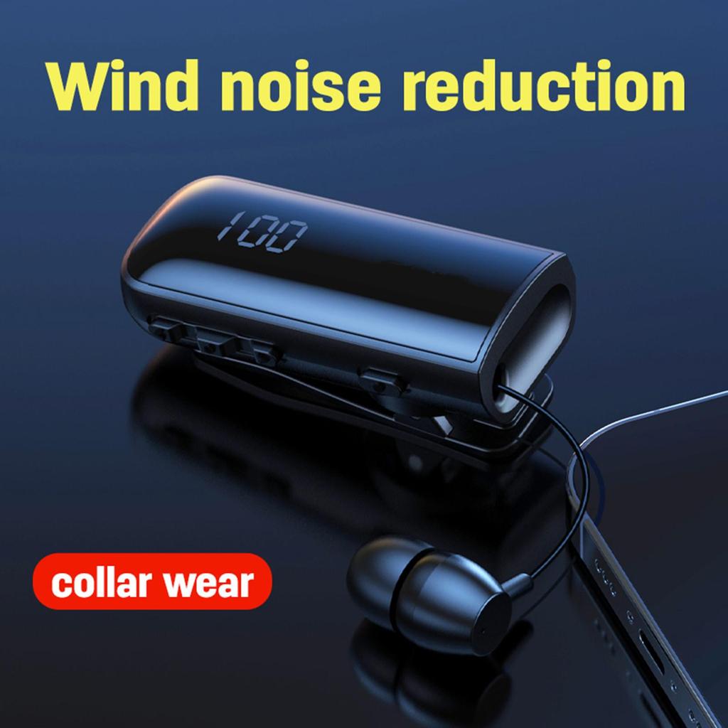 IPX7 Waterproof Bluetooth clip on Earphone Noise Cancelling windproof Wireless Headphone ears in lotus with wire