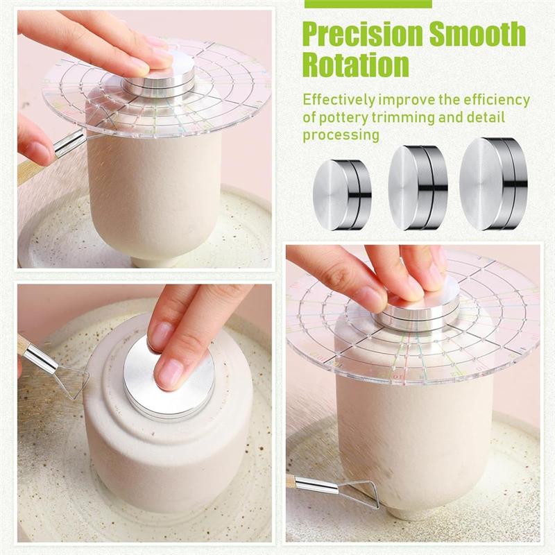 Pottery Trimming Universal Wheel Tool Set Rotating Disc Pottery Wheel Trimmer Metal Pottery For Clay Artists