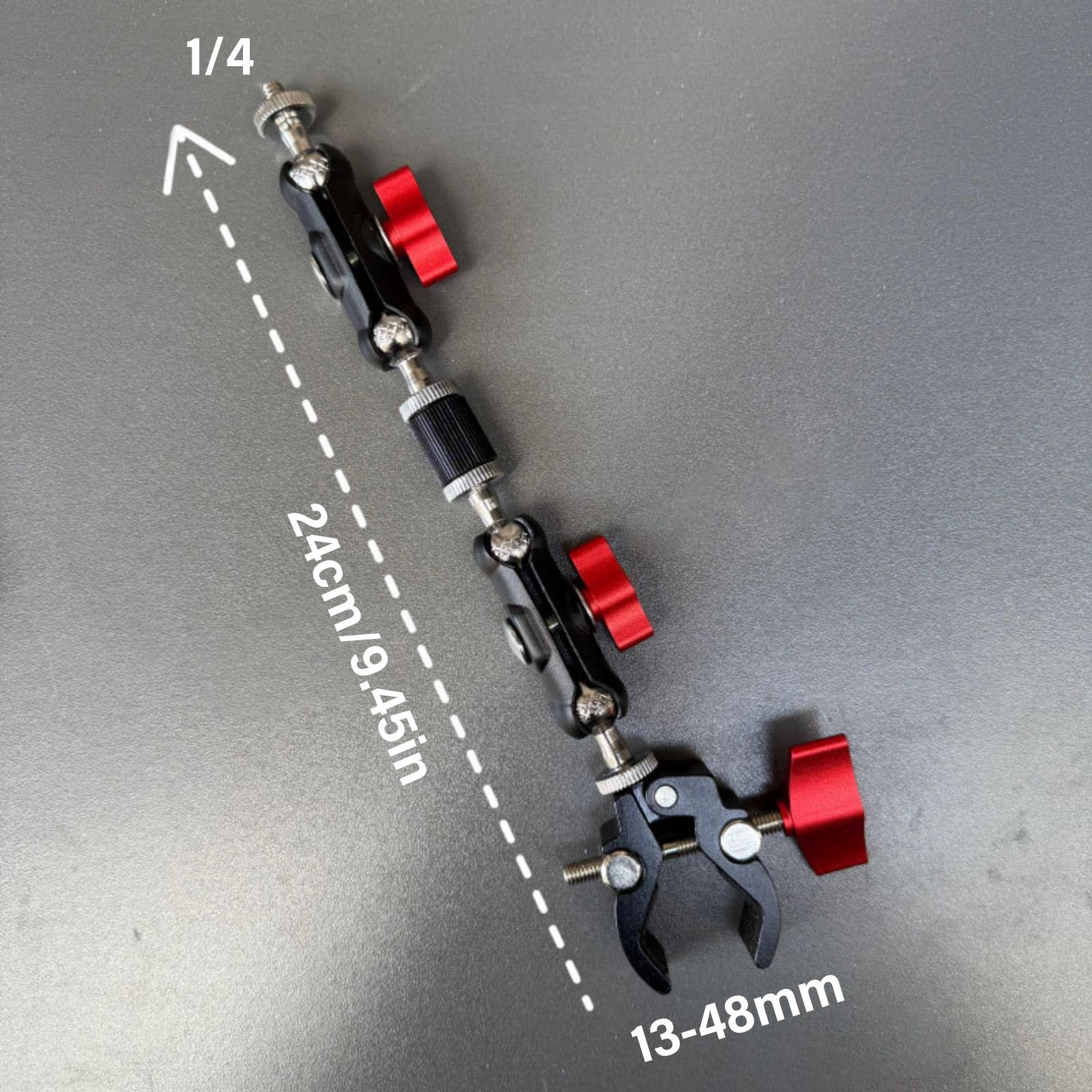 

Adjustable Iron Camera Clamp Mount 13-48mm Grip 1/4 Mounting Screw For Studio Photography Video Recording Equipment 1