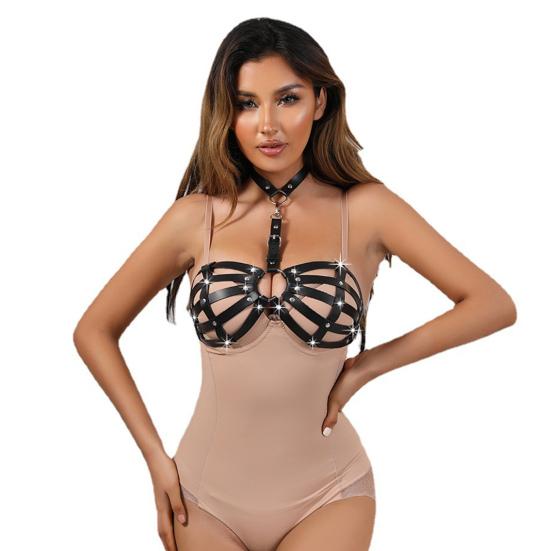 Sexy Faux Leather Corset Belt Enhance Mood Unleash Happiness Portable User-friendly Safe Cosplay SM Corset