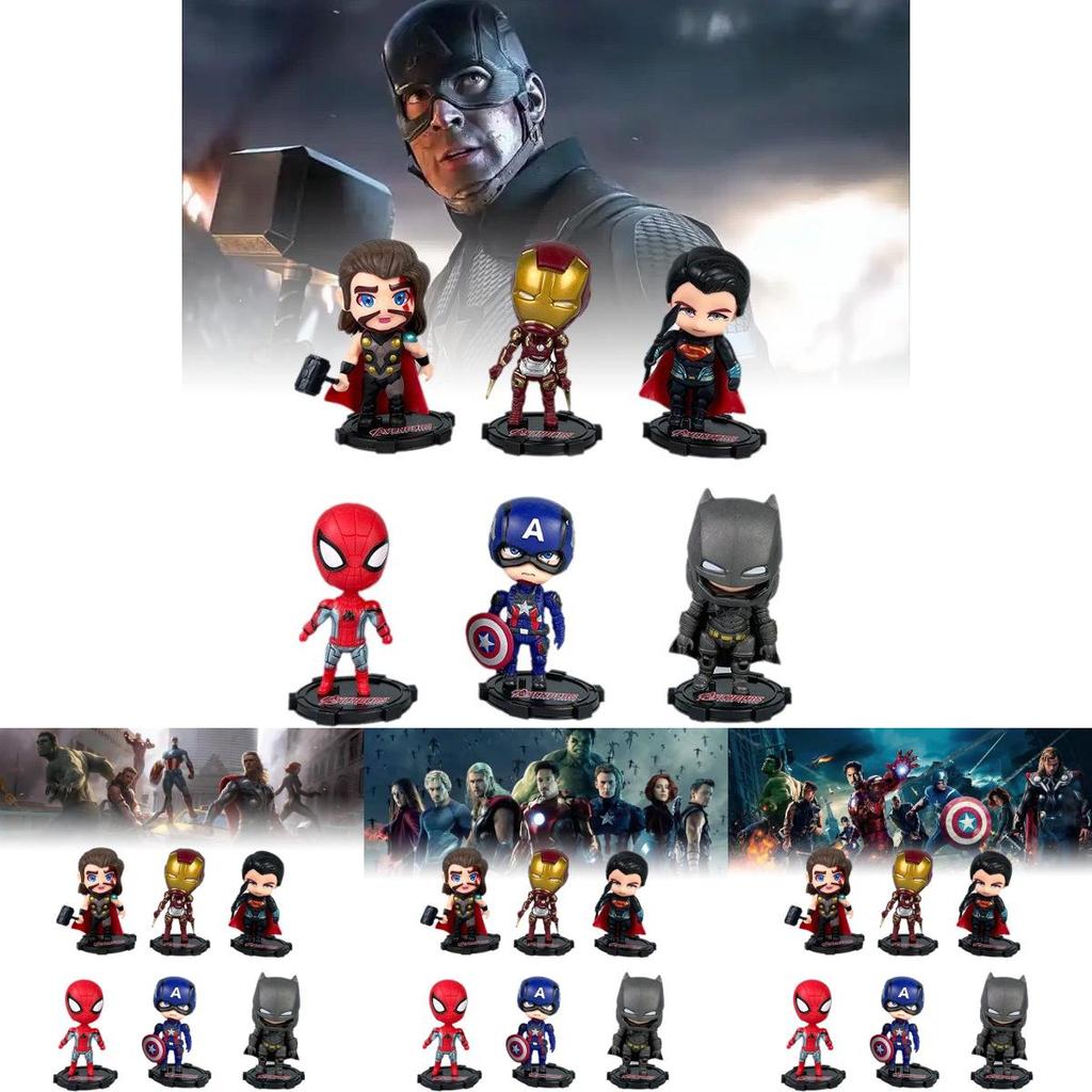 Adorable Q Version Action Figures Captain America Pvc Models