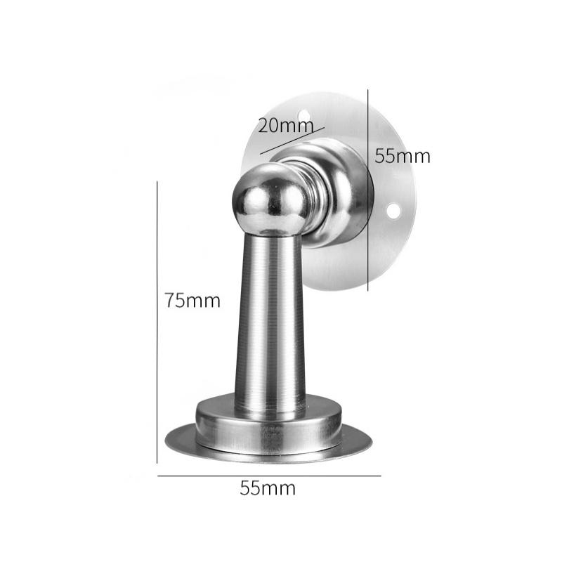 Stainless Steel Door Stopper Bathroom Magnetic Door Stop Catch Heavy Duty Floor Wall Mount Wind-Proof Holder Furniture Hardware