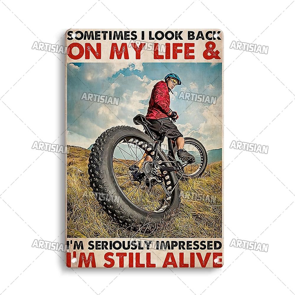 Artisian Cycling Metal Sign Bicycle Tin Plaque Bike Decorative Poster Wall Decor Garage Bar Pub Club Hotel Cafe Kitchen Home