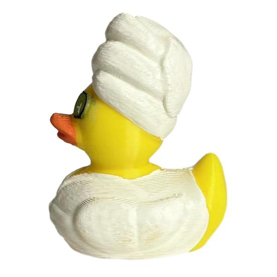 1/2Pcs Diving Duck Figurine 3D Printed SPA Duck Statue Cartoon Animal Sculpture Home Office Desktop Decoration Ornament