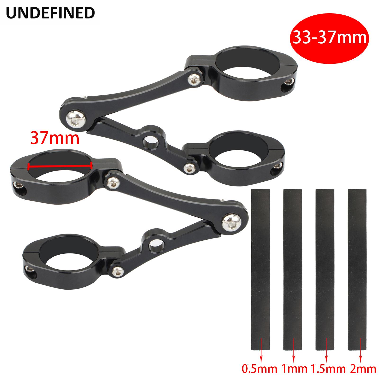 Motorcycle Headlight Bracket 41mm 45mm 54mm Fork Mount 58cm Tube Clamp 37mm 49mm Support Holder For Harley Honda Bike Universal All Black 33-37mm