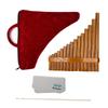 Pan Pipes Flute Key 1 Set Woodwind Curved Peruvian Tube Romanian Panpipe Bamboo Flute Set Flute for Beginner