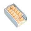 Automatic Rolling Egg Storage Box Egg Holder For Fridge 2-Tier Automatic Rolling With Sliding Lid Egg Holder Countertop Storage