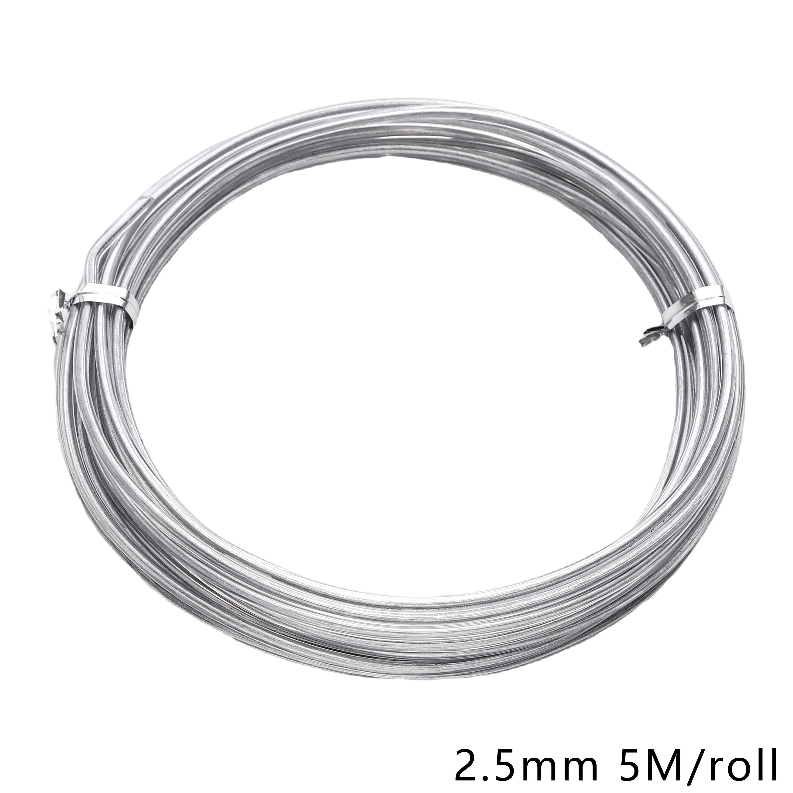 

5-10М Алюмінієвий Дріт Грубий Шнур Бісерний Дріт DIY Виготовлення Ремесел Ювелірний Шнур Нитка Аксесуари 2.5mm 5M