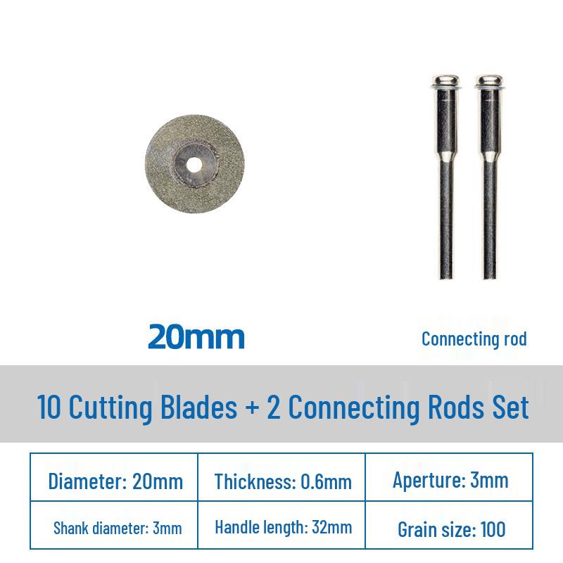 Diamond Cutting Disc for Grout, Jade, Glass, Ceramic; Seam Cleaning Blade for Hand Drill, Small Slice for Wine Bottles.