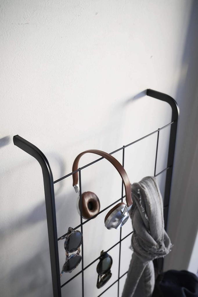 Yamazaki Jitsugyo Mesh Ladder Hanger Black W45 x D24 x H160cm Tower Ladder Rack Hanger Rack 4730 (Yamazaki) Stand-up Approx.