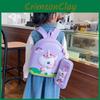 Lovely Cartoon Unicorn Backpack And Pencil Case Set For 3 To 5 Year Olds In Bright Pink And Purple Waterproof Pvc
