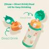 Stainless Steel Children's Water Bottle 350ML Straw Cup Fashion Insulated Cup  Kindergarten