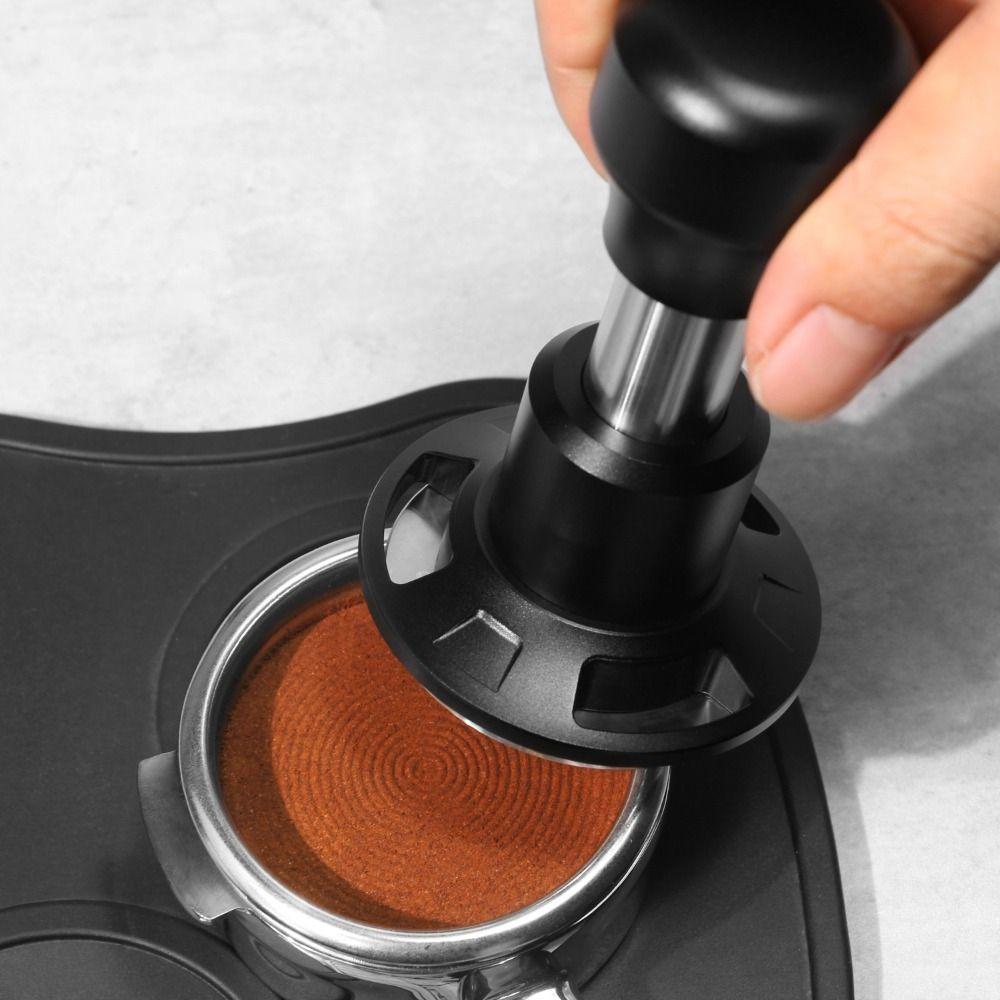 Constant Force Espresso Tamper Stainless Steel 58.5mm 53mm 51mm Spring Loaded Coffee Tamper Ripple Base Constant Pressure