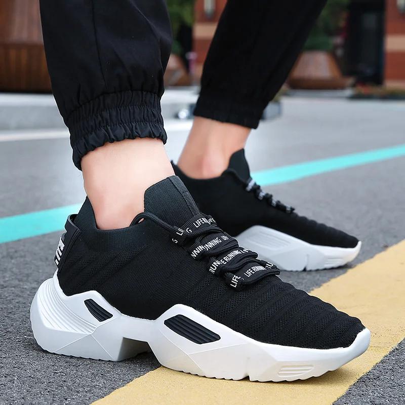 Breathable Chunky Mens Sneakers Large Size Sports Platform Men Shoes Man High Quality Slip-On Summer Shoes for Men