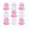 9 Pieces Snowflake Honeycomb Centerpieces Novelty Stable Theme Party Decorations for