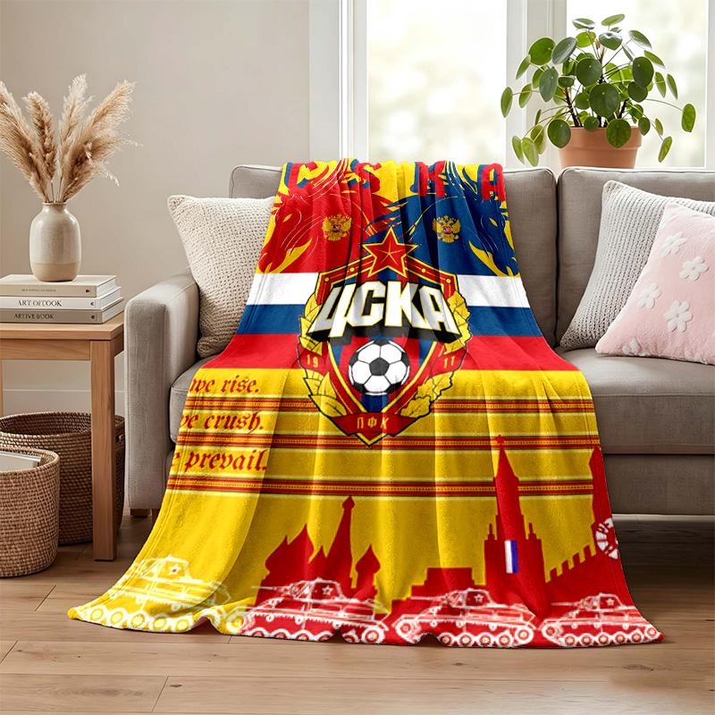 CSKA Moscow blanket Flannel Blanket Soft Cozy Plush Throw for Sofa Bed Lightweight Home Decoration Gifts for Christmas various holidays