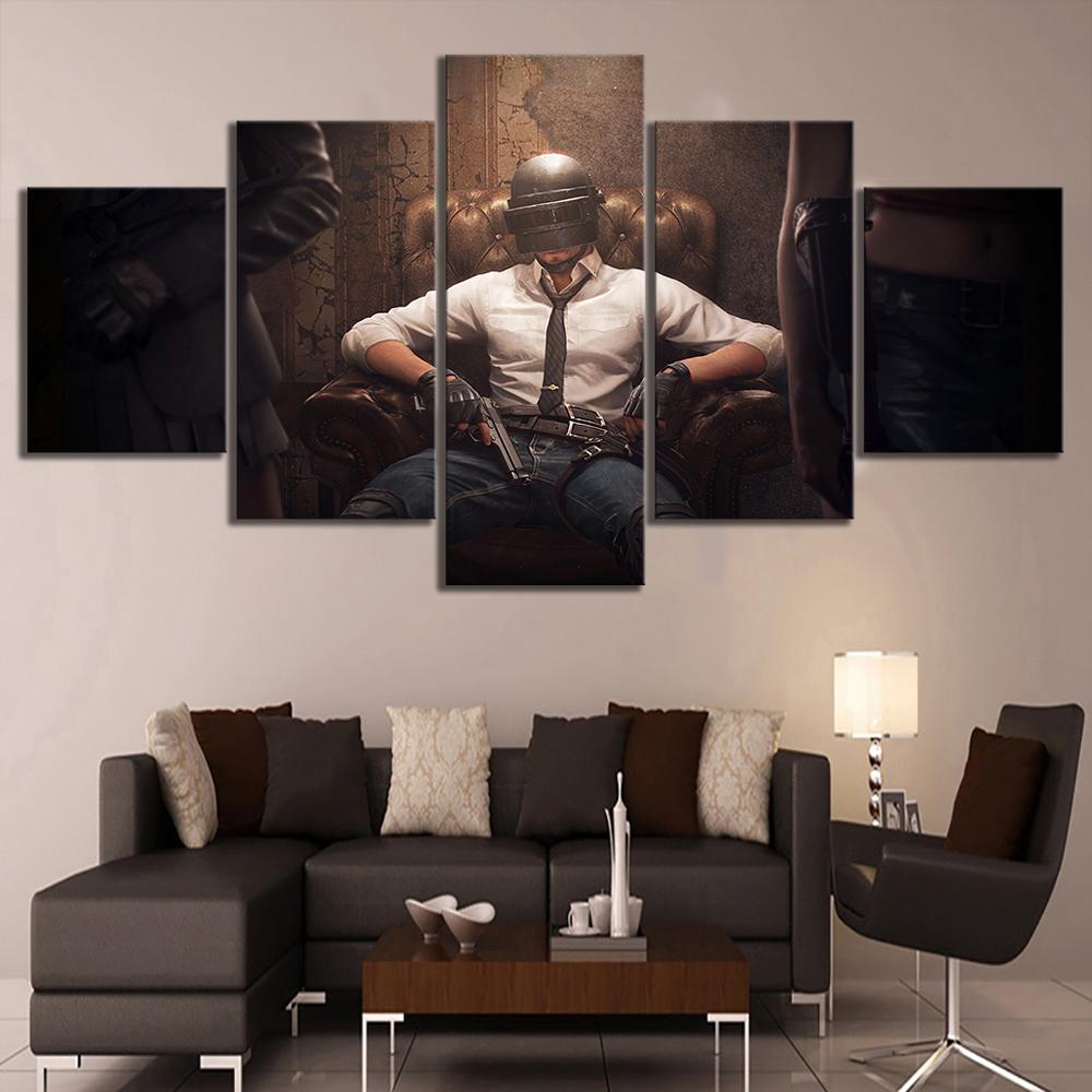 5 Stück 10 Pubg Battlegrounds Spiel Modulare Wandkunst Leinwand Poster Bilder Gemälde Heimdeko Zubehör Wohnzimmerdekoration