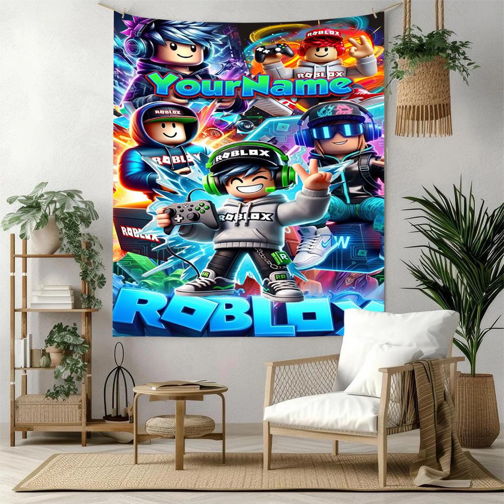 Roblox Custom Your Name Wall Decor Tapestry Art For Pet Memorial Birthdaywedding Party Backdrop Family Gift