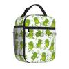 Cute Frog Lunch Bag for Women Boys Girls Portable Lunch Box Reusable Cooler Tote Bag for Office Work School Picnic Beach Travel