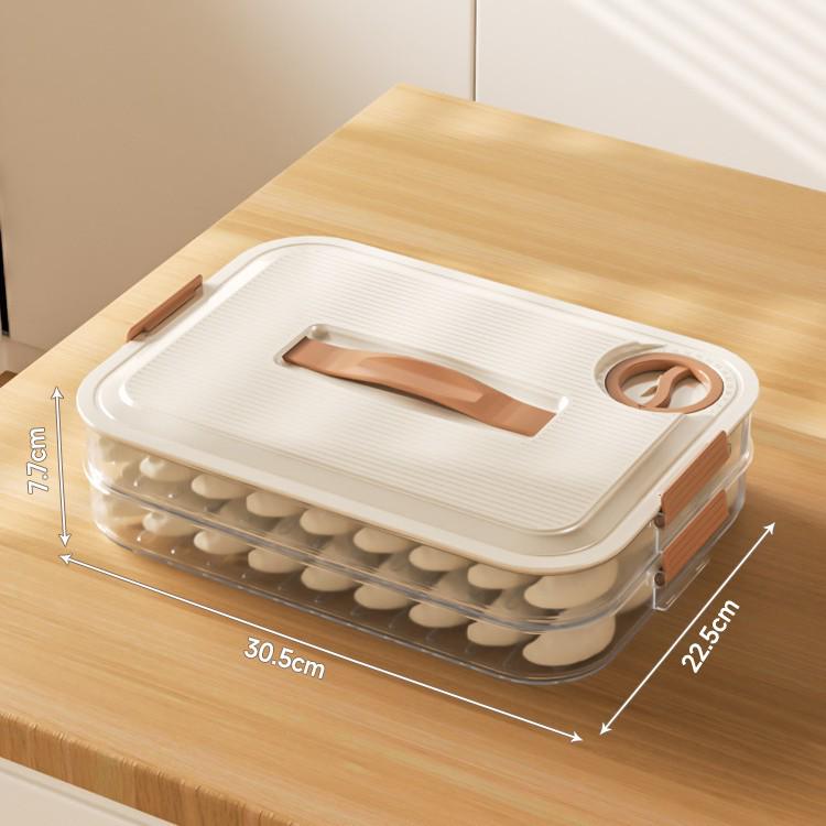 Dumpling & Wonton Freezer Storage Box: Food-Grade, Fresh-Keeping Organizer for Quick-Freezing