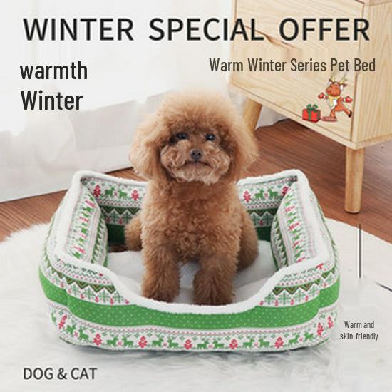 Ganzjahres-Warmes Hundebett für Kleine & Mittelgroße Hunde - Haustierkennel & Schlafplatz