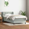 VidaXL Slatted Bed Base and Mattress Light Grey 90x210 Cm Velvet 3317847