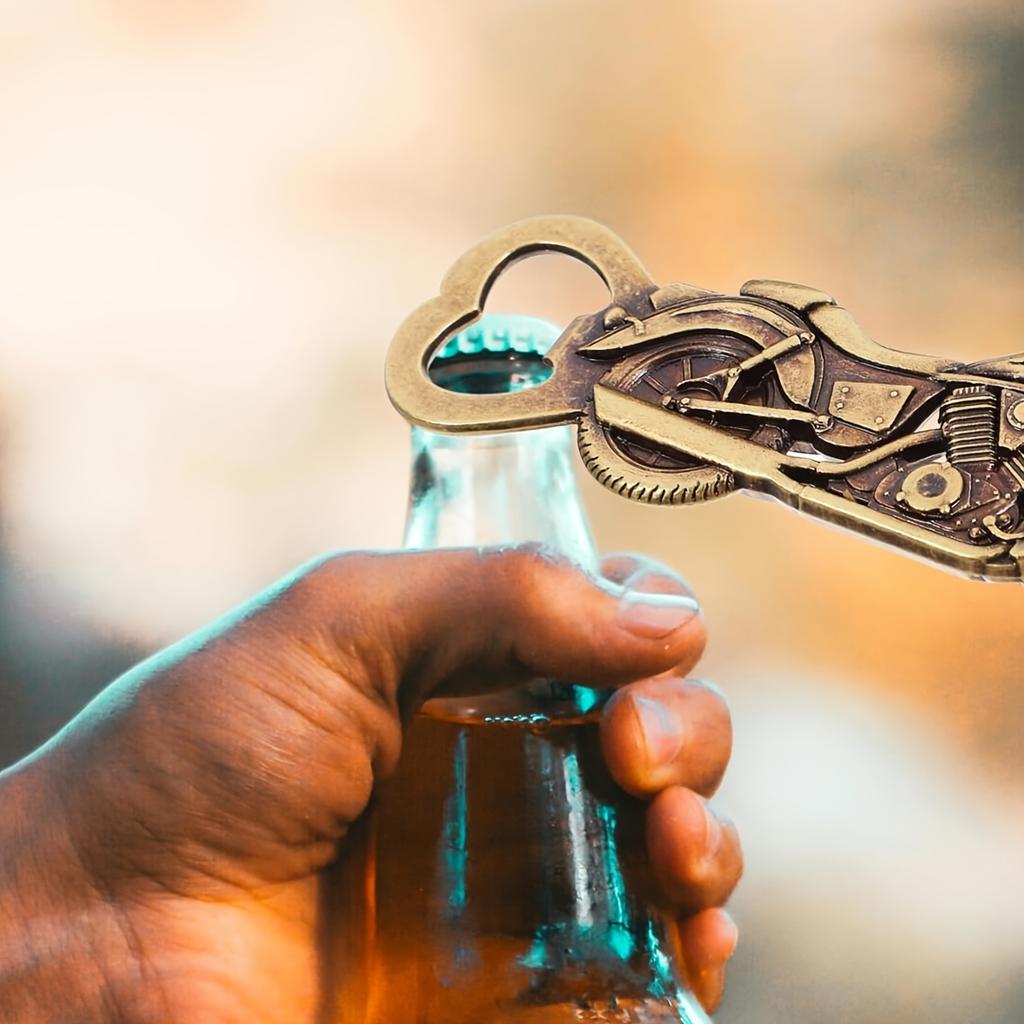 2 Pack Unique Motorcycle Beer Gifts for Men, Vintage Motorcycle Bottle Opener, Fathers Day Gift Christmas Gift Biker Gift