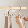 Foldable Hook Underwear Sling Bag Hat Storage Artifact Multifunctional Home Wardrobe Rotating Metal Hook