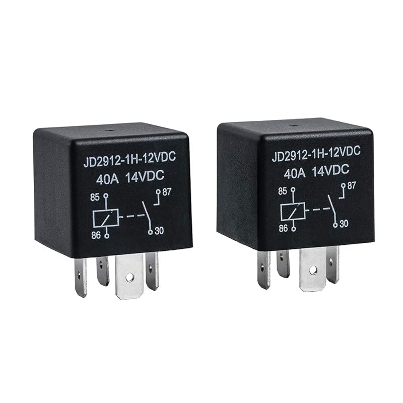2 Pack Car Relay 4 Pin 12V 40 Amp Model No : JD2912-1H-12VDC 40A 14VDC, Car Relay Switch Auto Switches & Starters