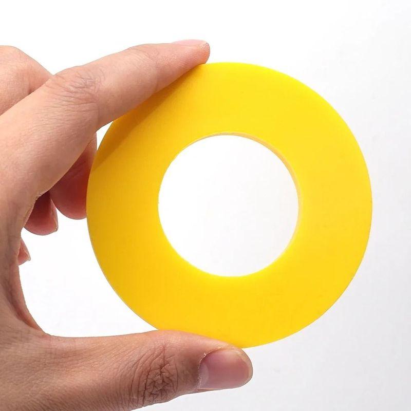 4Pcs Universal Shock Absorber Gasket Rubber Black/Yellow Bushing Dampers 8cm Shock-Absorbing Bearing Washer