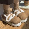 Bag Heel Cotton Slippers Winter Wear Versatile Fashion Thick-soled Lamb Wool Indoor Home Thermal Velvet Cotton Shoes