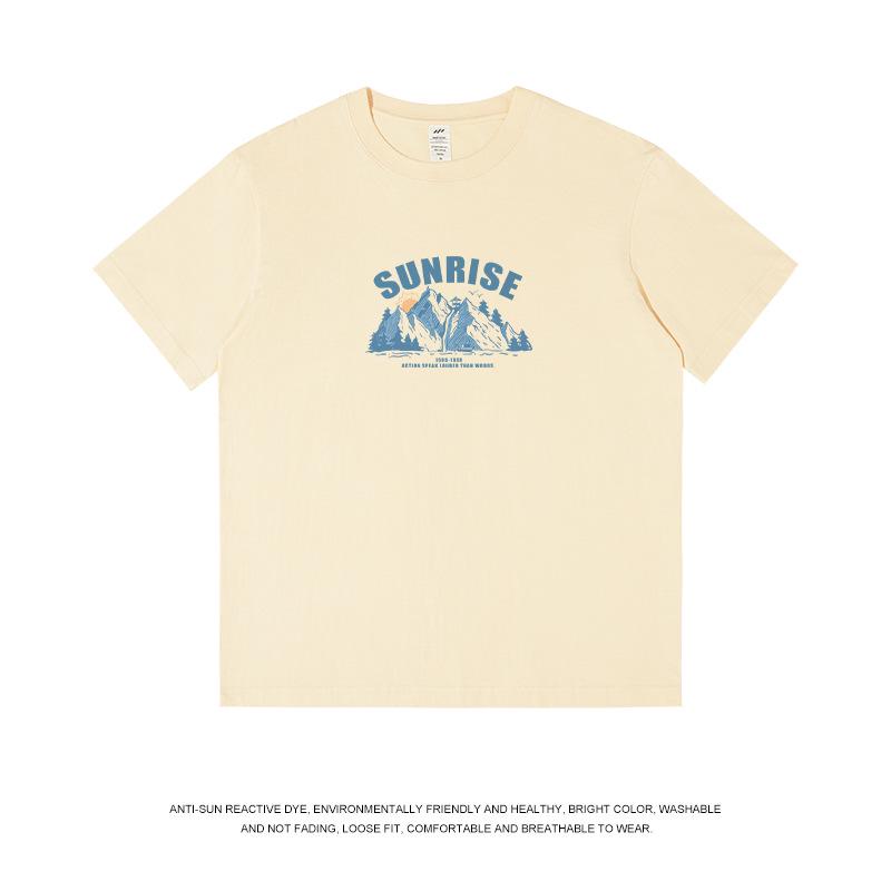 

Мужская мультяшная футболка Golden Mountain 2023, свободная, из чистого хлопка, с коротким рукавом, летний тренд S (80-100 jin)