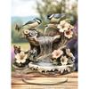 2D flat bird butterfly garden fountain ornament with base, Indoor Ornament for Living Room,Desk Topper Tablescape Decor