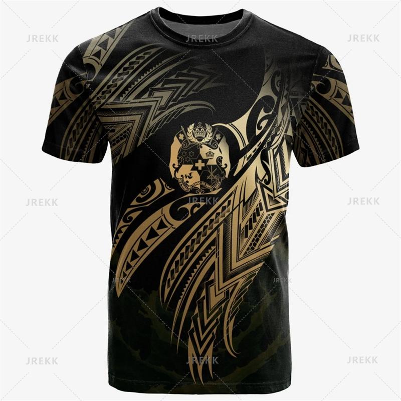 Summer 3D The Kingdom Of Tonga Printed T Shirt Oceania Tonga National XXS