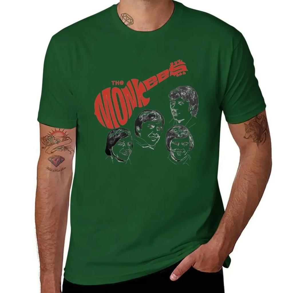 Monkees T-Shirt Short Sleeve Tee Heavyweights Kawaii Clothes Men's T-shirts
