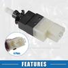 Brake Stop Light Lamp Switch No.0015454409 Brake Pedal Control Switch for Mercedes-Benz E320 2007-2009 Plastic Black Beige
