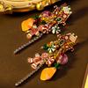 Medieval vintage dream candy hut gingerbread man christmas pendant earrings European and American enamel drop glaze earrings
