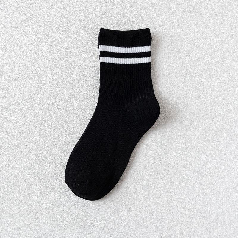

5/10 Pairs Comfortable Casual Spring Summer Socks Women s Mid Calf Socks Academic Style Striped Long Socks Combed Cotton Trendy Pile Socks Versatile 5 Pairs