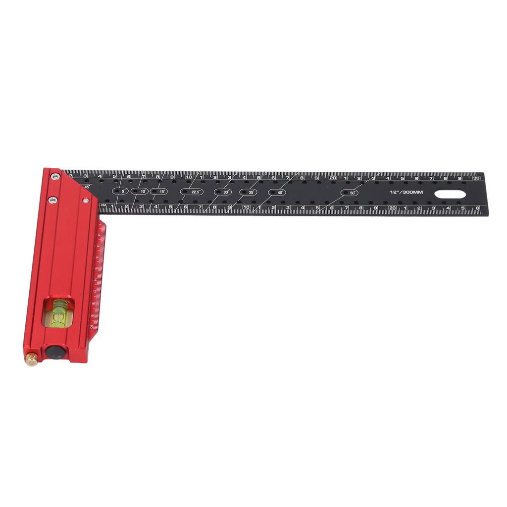 Right Angle Ruler 12 Inch Aluminium Alloy Multifunctional High Accuracy Thickened L Square Ruler